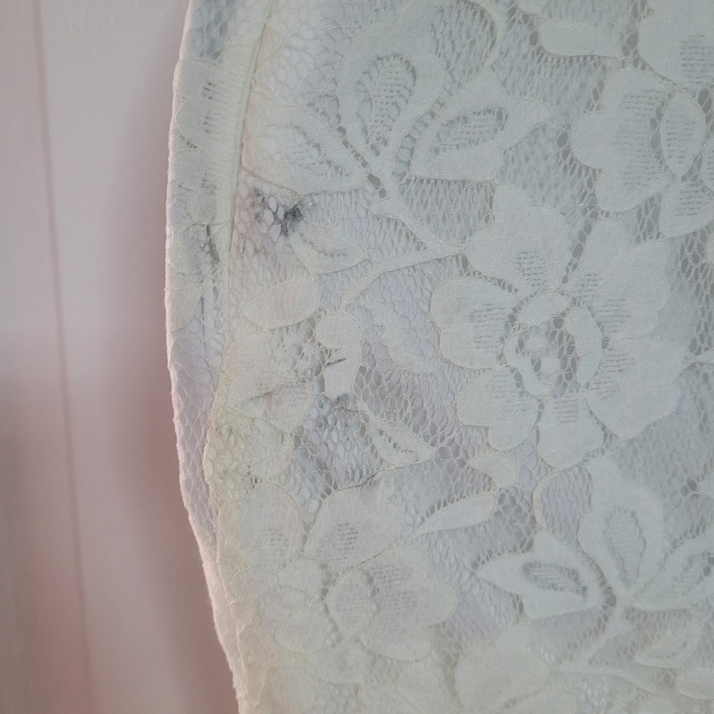 Nwts Lulus Chic White Lace Halter Wedding Dress - Picture 9 of 14